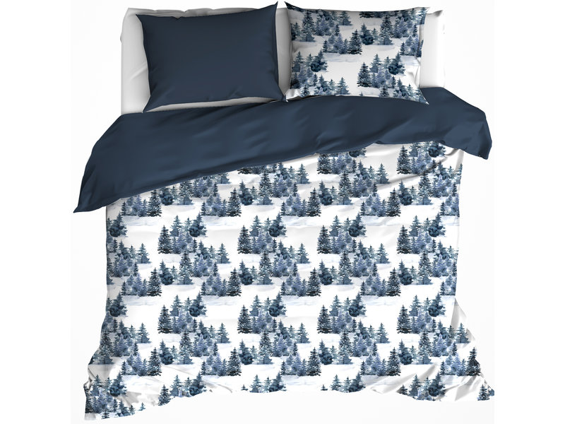 De Witte Lietaer Duvet cover North Eclipse Blue - Lits Jumeaux - 240 x 220 cm - Cotton Flannel