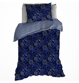 De Witte Lietaer Duvet cover Moonflower Cobalt Blue - Single - 140 x 200/220 cm - Cotton Flannel