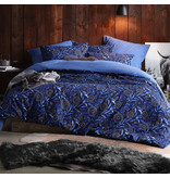 De Witte Lietaer Housse de couette Moonflower Bleu Cobalt - Simple - 140 x 200/220 cm - Flanelle de Coton