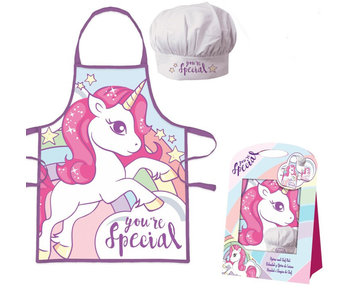 Unicorn Tablier et toque de chef You're Special 4-8 ans