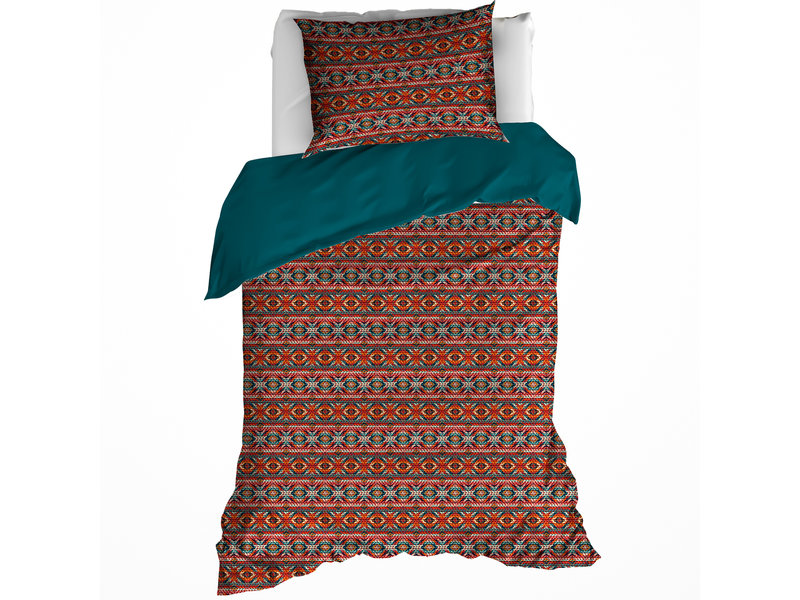 De Witte Lietaer Bettbezug Melchior Brandy Brown - Einzeln - 140 x 200/220 cm - Baumwollflanell