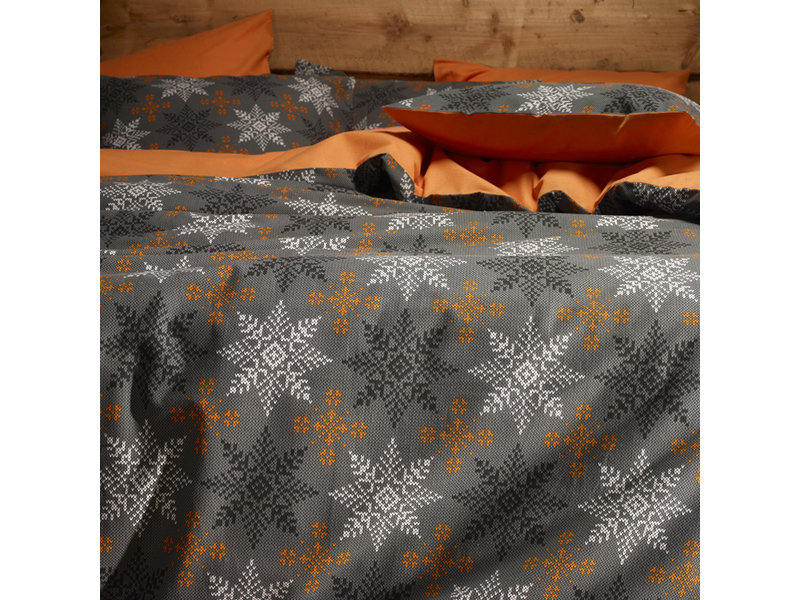 De Witte Lietaer Dekbedovertrek Frostine Honey - Eenpersoons - 140 x 200/220 cm - Katoen Flanel