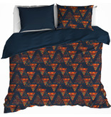 De Witte Lietaer Housse de couette Caspian Eclipse Bleu - Double - 200 x 200/220 cm - Flanelle de Coton