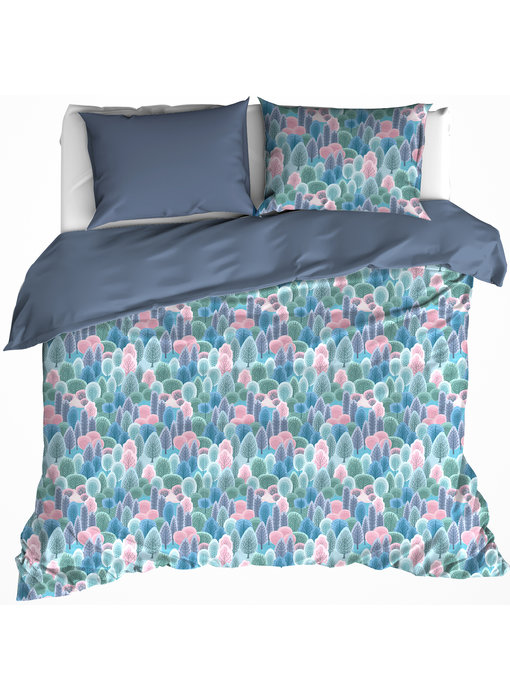 De Witte Lietaer Duvet cover Bavaria 2 Country Blue 200 x 200/220 cm Cotton Flannel