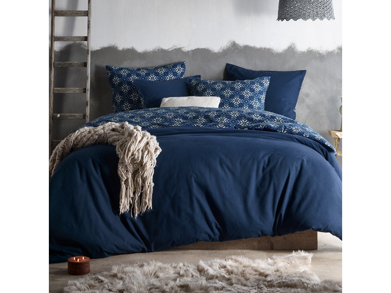 De Witte Lietaer Duvet cover Anzor  Azure Blue - Single - 140 x 200/220 cm - Cotton Flannel