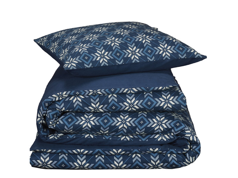 De Witte Lietaer Duvet cover Anzor  Azure Blue - Single - 140 x 200/220 cm - Cotton Flannel