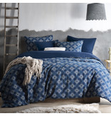 De Witte Lietaer Housse de couette Anzor Bleu Azur - Format hôtel - 260 x 240 cm - Flanelle de coton