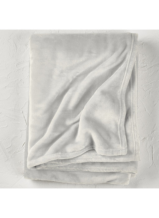 De Witte Lietaer Fleece throw Snuggly silver 150x200cm