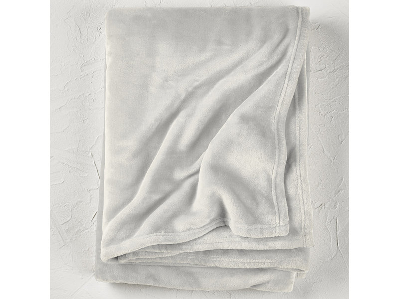 De Witte Lietaer Fleecedecke Snuggly silber - 150 x 200 cm - Hellgrau