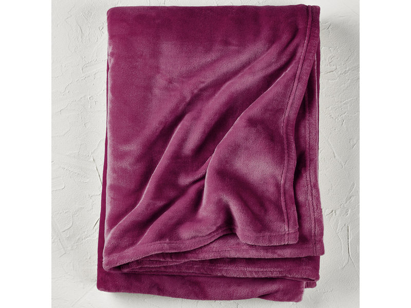 De Witte Lietaer Fleece blanket Snuggly Sangria - 150 x 200 cm - Purple