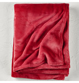 De Witte Lietaer Fleece blanket Snuggly Ruby Red - 150 x 200 cm - Red