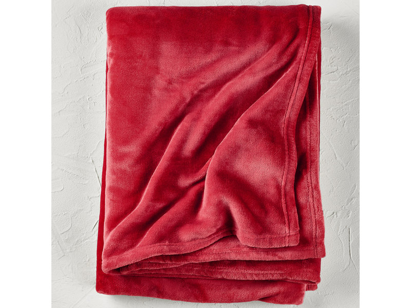 De Witte Lietaer Couverture polaire Snuggly Ruby Red - 150 x 200 cm - Rouge
