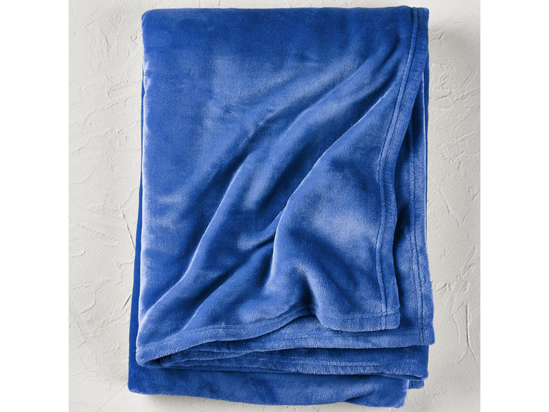 De Witte Lietaer Fleece blanket Snuggly Lapis Blue - 150 x 200 cm - Blue