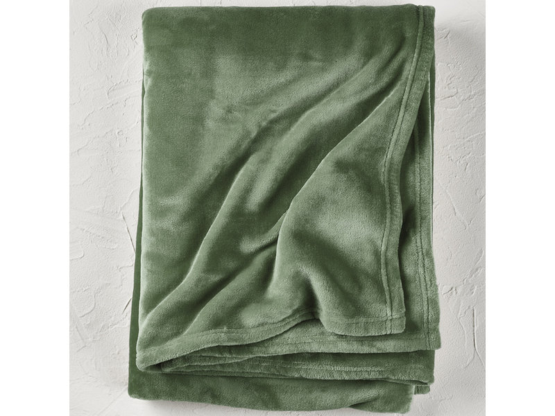 De Witte Lietaer Couverture polaire Snuggly Kaki - 150 x 200 cm - Vert