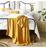 De Witte Lietaer Couverture polaire Snuggly Golden Yellow - 150 x 200 cm - Jaune