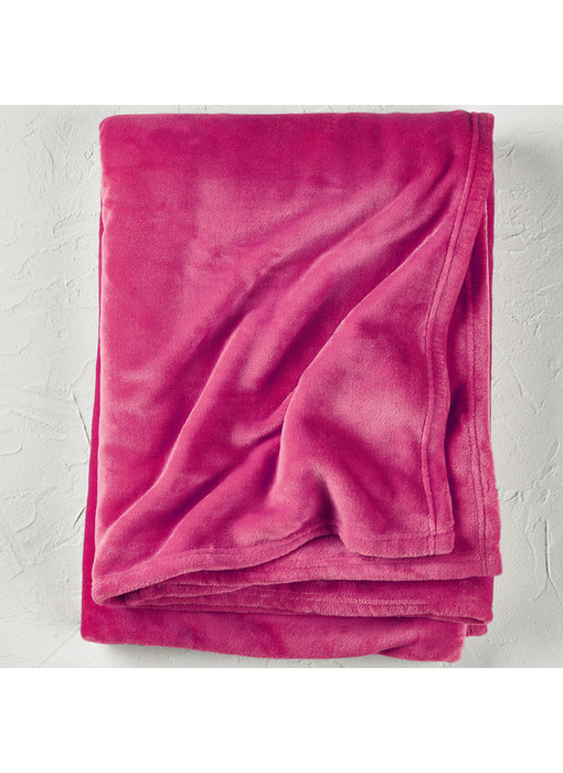 De Witte Lietaer Fleece throw Snuggly Cerise 150x200cm