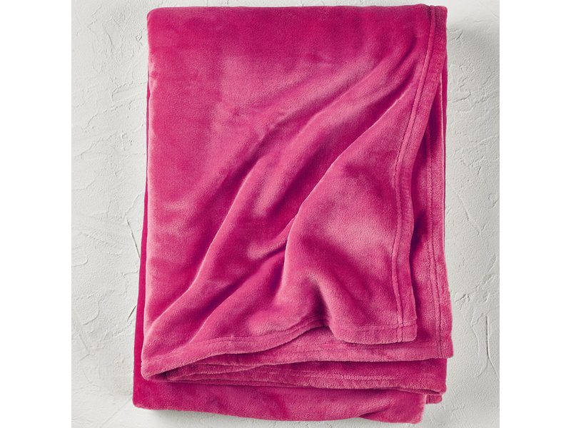 De Witte Lietaer Fleece blanket Snuggly Cerise - 150 x 200 cm - Pink