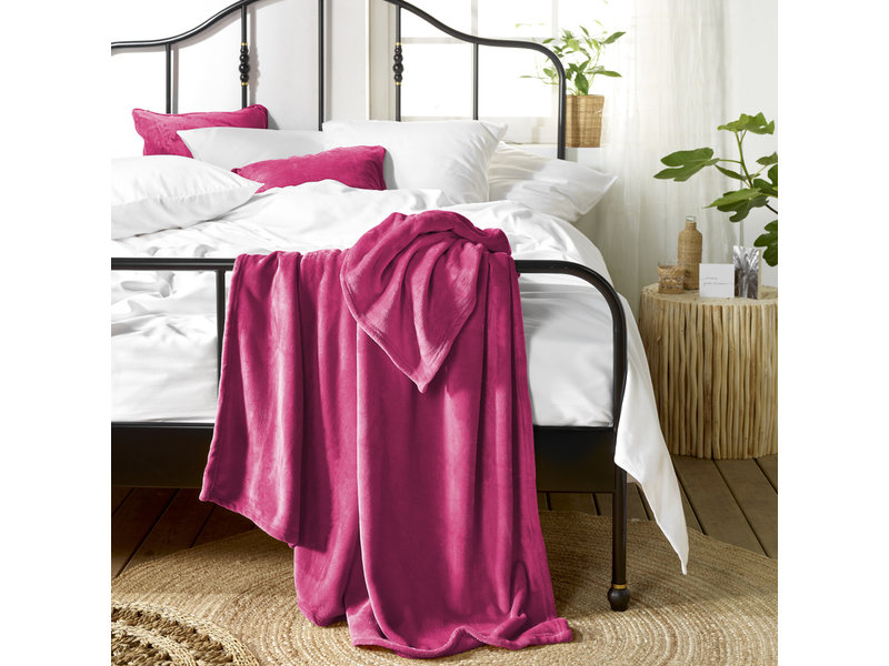 De Witte Lietaer Couverture polaire Snuggly Cerise - 150 x 200 cm - Rose