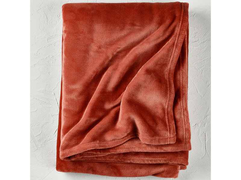 De Witte Lietaer Fleece blanket Snuggly Caramel - 150 x 200 cm - Brown