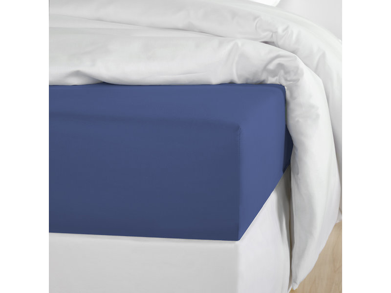 De Witte Lietaer Parure de draps Olivia - Single - 180 x 280 cm - Bleu - Satin de coton