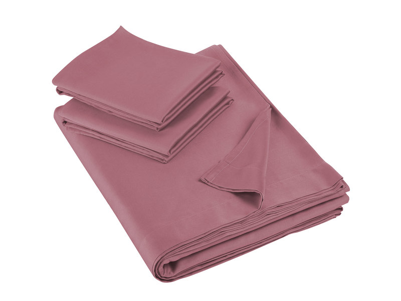 De Witte Lietaer Bettwäsche-Set Olivia - Double - 280 x 280 cm - Pink - Satin Baumwolle