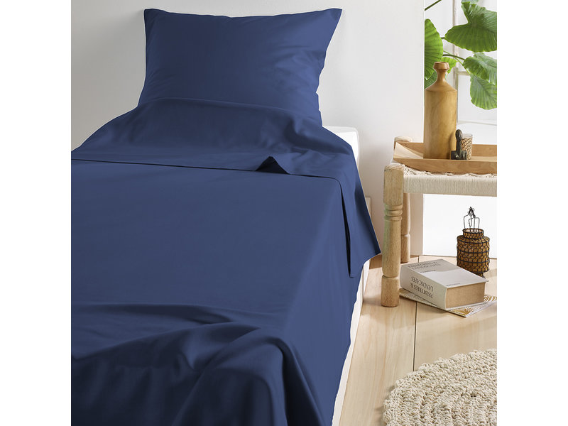 De Witte Lietaer Bettwäsche-Set Olivia - Single - 180 x 280 cm - Blau - Satin Baumwolle