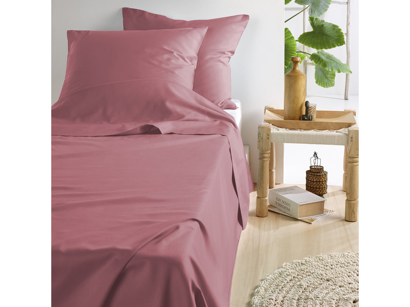De Witte Lietaer Sheet set Olivia - Double - 280 x 280 cm - Pink - Satin cotton