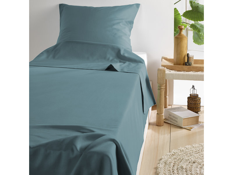 De Witte Lietaer Sheet set Olivia - Single - 180 x 280 cm - Green - Satin cotton