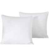 De Witte Lietaer Parure de taie d'oreiller déco Olivia White - 40 x 40 cm - Satin de coton