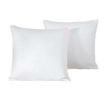 De Witte Lietaer Taie d'oreiller déco Set 2 x Olivia Blanc 40 x 40 cm