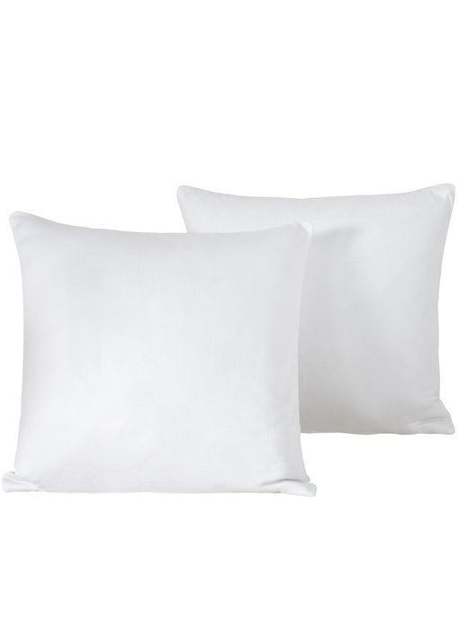 De Witte Lietaer Sierkussensloop Set 2 x Olivia White 40 x 40 cm