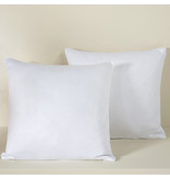 De Witte Lietaer Parure de taie d'oreiller déco Olivia White - 40 x 40 cm - Satin de coton