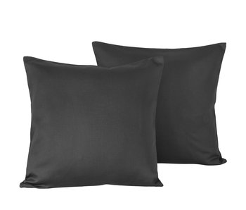 De Witte Lietaer Sierkussensloop Set 2 x Olivia Ebony 40 x 40 cm