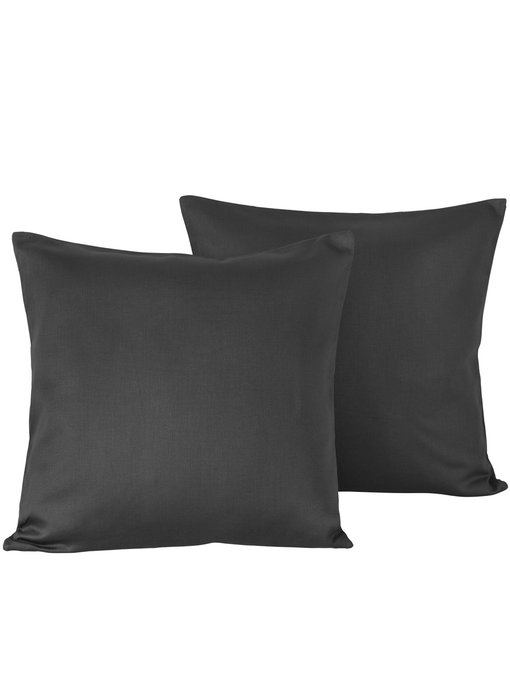 De Witte Lietaer Decorative pillowcase Set 2 x Olivia Ebony 40 x 40 cm