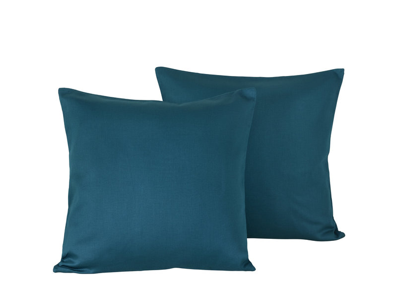 De Witte Lietaer Decorative Pillowcase Set Olivia Lake Green - 40 x 40 cm - Satin Cotton