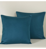 De Witte Lietaer Decorative Pillowcase Set Olivia Lake Green - 40 x 40 cm - Satin Cotton