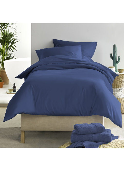 De Witte Lietaer Duvet cover Cotton Satin Olivia Blue Indigo 140 x 200/220 cm