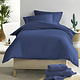 Housse de couette Coton Satin Olivia Bleu Indigo 140 x 200/220 cm