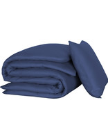 De Witte Lietaer Housse de couette Coton Satin Olivia - Simple - 140 x 200/220 cm - Bleu