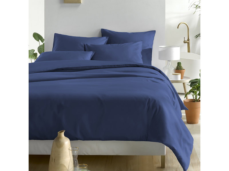 De Witte Lietaer Duvet cover Cotton Satin Olivia - Double - 200 x 200/220 cm - Blue