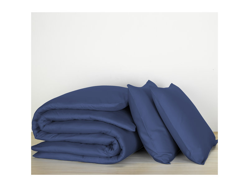 De Witte Lietaer Duvet cover Cotton Satin Olivia - Double - 200 x 200/220 cm - Blue