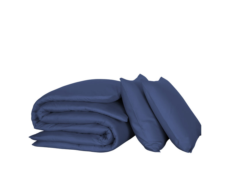 De Witte Lietaer Duvet cover Cotton Satin Olivia - Double - 200 x 200/220 cm - Blue