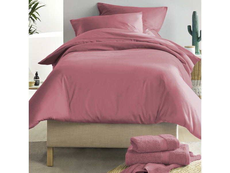 De Witte Lietaer Bettbezug Baumwollsatin Olivia - Einzeln - 140 x 200/220 cm - Rosa