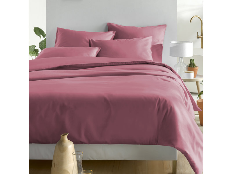 De Witte Lietaer Housse de couette Satin de Coton Olivia - Lits Jumeaux - 240 x 220 cm - Rose