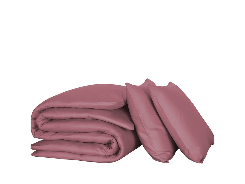 De Witte Lietaer Bettbezug Baumwollsatin Olivia - Hotelgröße - 260 x 240 cm - Rosa