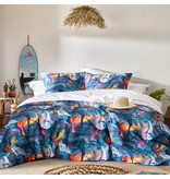 De Witte Lietaer Housse de couette Whales Deep Blue  - Simple - 140 x 200/220 - Percale de Coton