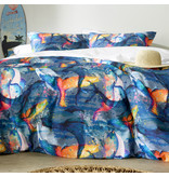 De Witte Lietaer Duvet cover Whales Deep Blue - Double - 200 x 200/220 - Cotton Perkal