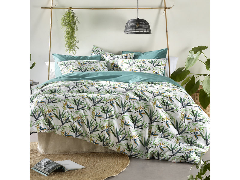 De Witte Lietaer Duvet cover Salix Deep Jungle -Hotel size - 260 x 240 cm - Cotton Perkal