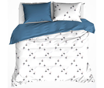 De Witte Lietaer Housse de couette Hiroshi Blue Horizon 240 x 220 cm Percale de Coton