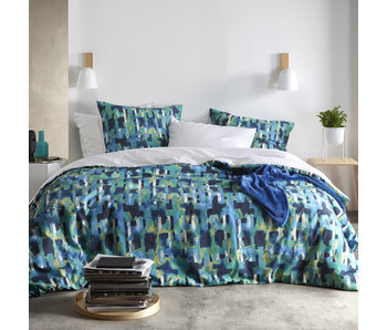 De Witte Lietaer Duvet cover Checkered Sea Green 200 x 200/220 cm Cotton Percale